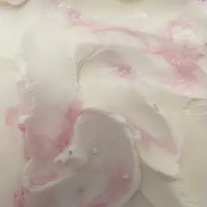 gelato de Chiclete mesclas de branco e vermelho